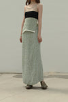 SWAYING/KNIT rear slit straight skirt SW211XZ28